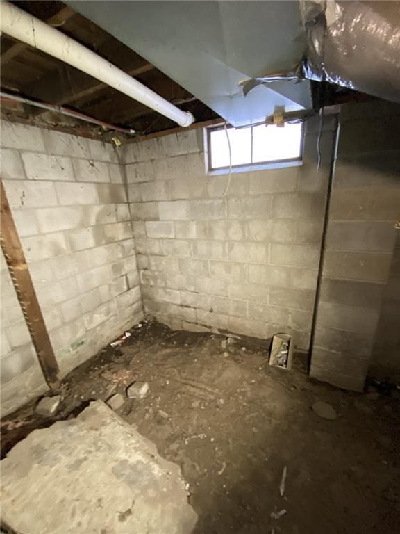 view of basement