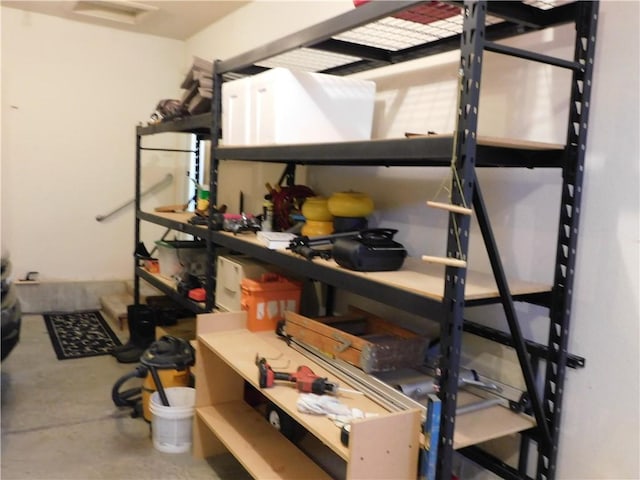 view of storage room