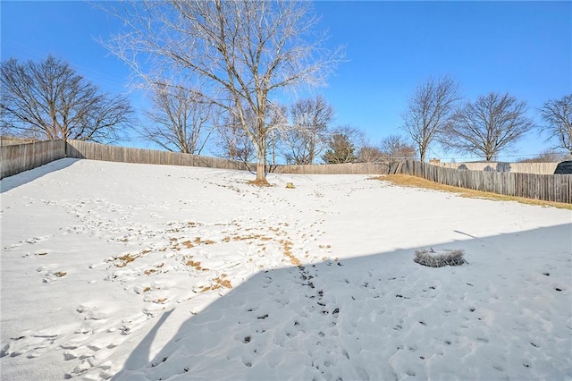 view of snowy yard