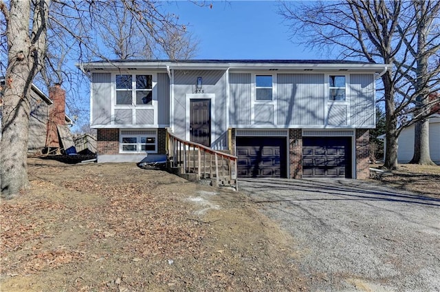 split foyer home with a garage