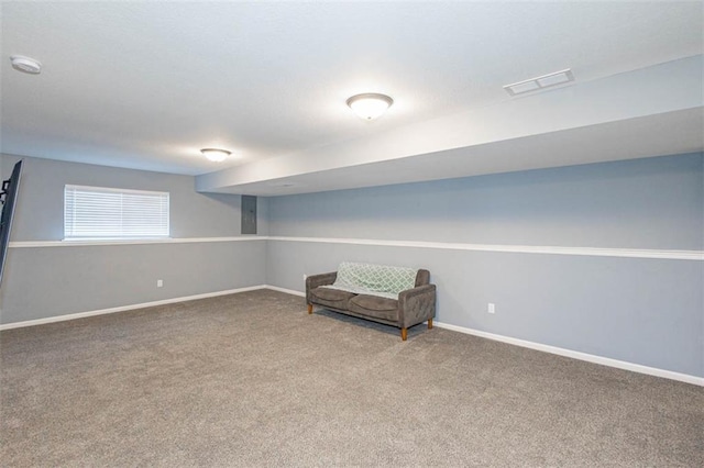 unfurnished room featuring carpet flooring