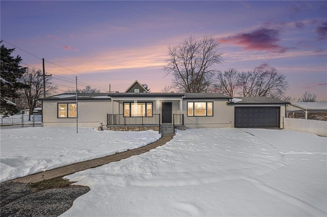 view of front of house featuring a garage