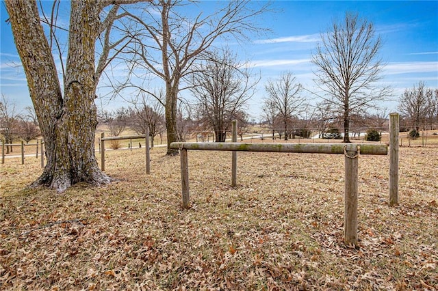 view of yard featuring a rural view