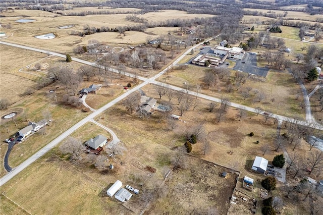 bird's eye view with a rural view