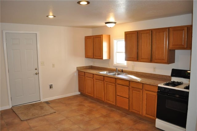 kitchen featuring sink and gas stove