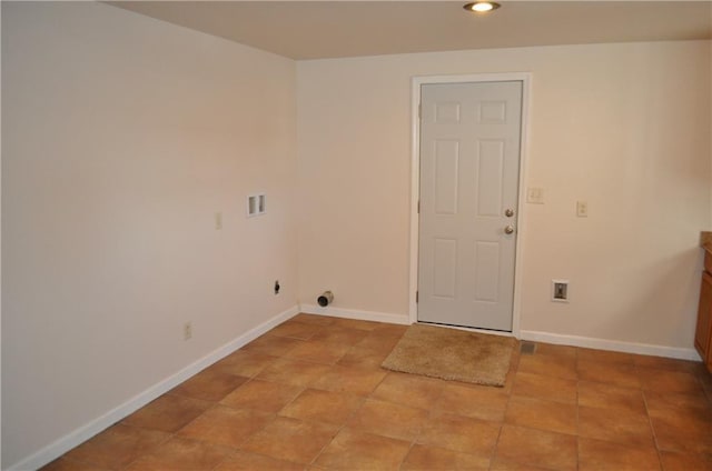 laundry room featuring hookup for a washing machine and electric dryer hookup