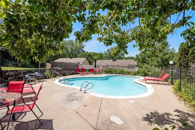 view of pool with a patio