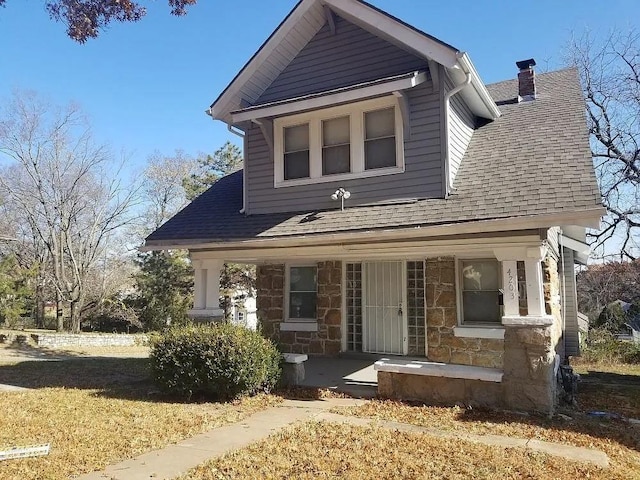 view of front of home with covered porch