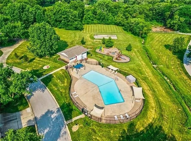 birds eye view of property