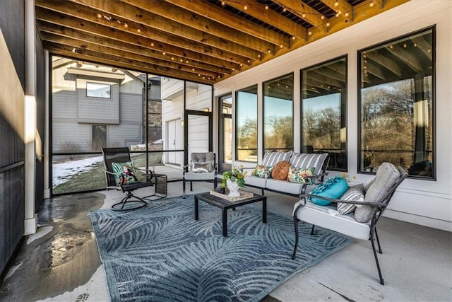 view of sunroom / solarium