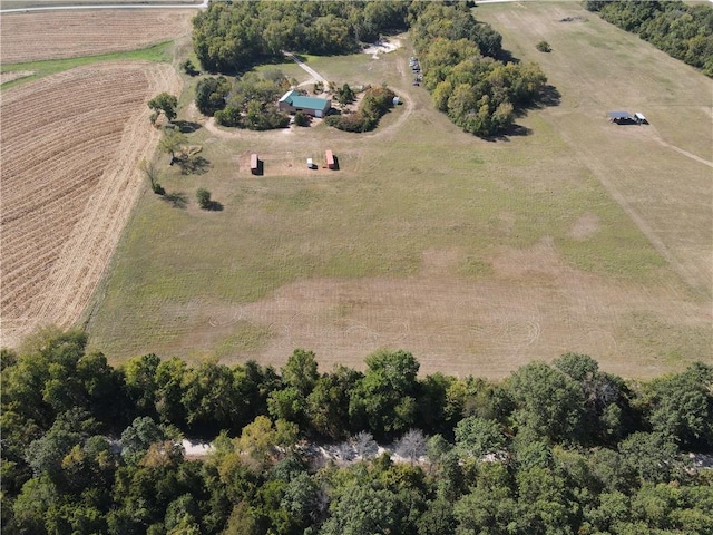 aerial view featuring a rural view