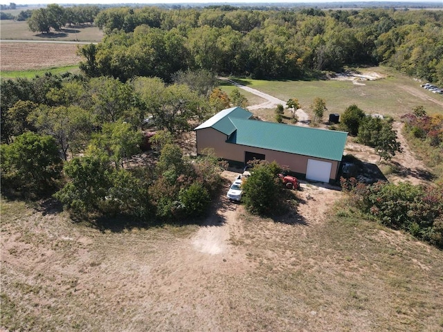 bird's eye view featuring a rural view