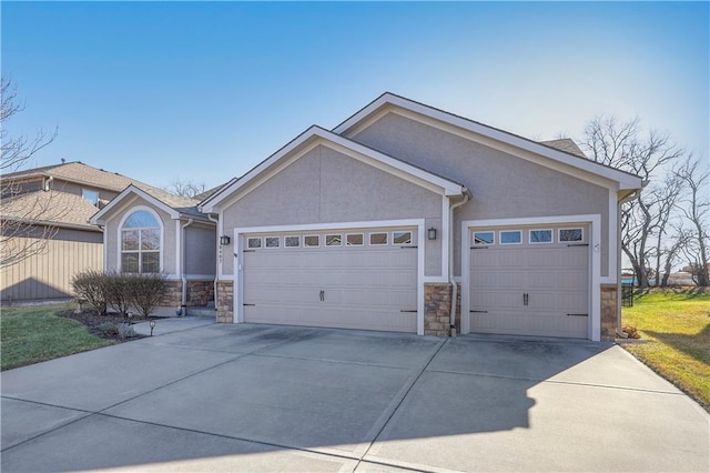 ranch-style home with a garage