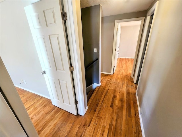 hallway featuring wood-type flooring