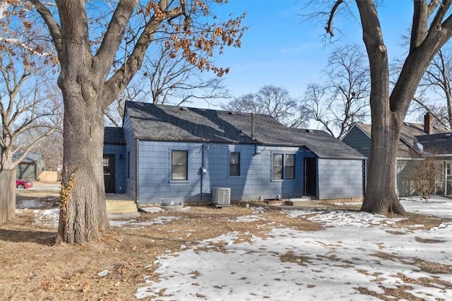 view of front of house with central AC unit