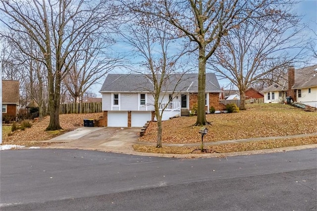 view of front of house featuring a garage