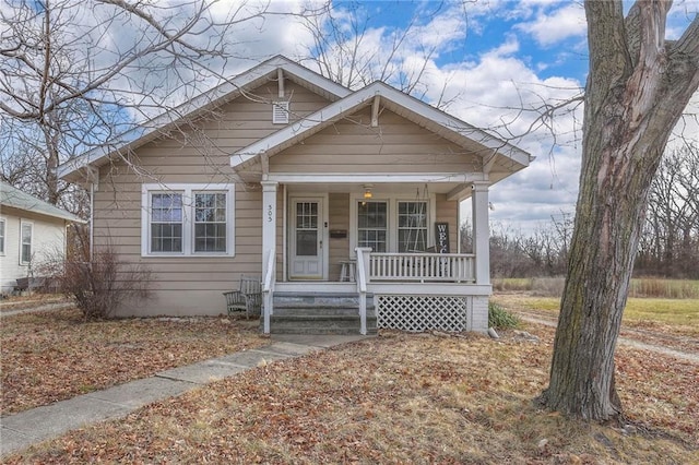 bungalow-style house with a porch