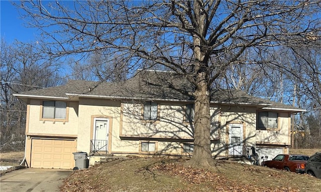 split foyer home with a garage