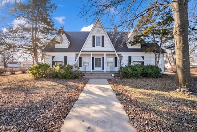 view of front of house with covered porch