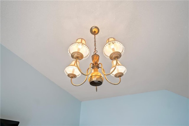 room details with a chandelier