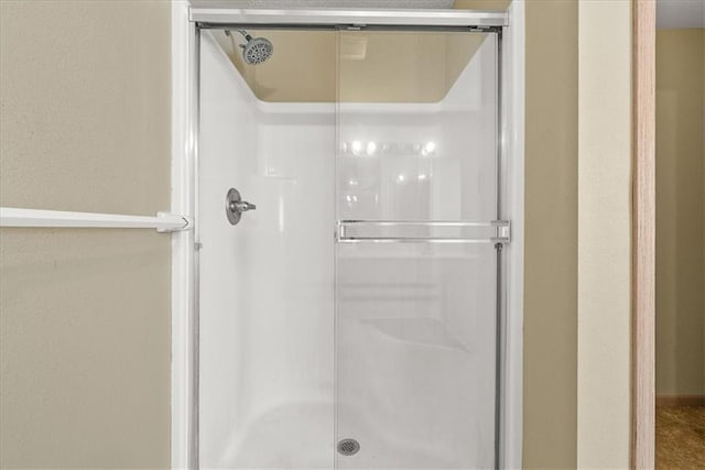 full bathroom with a shower stall