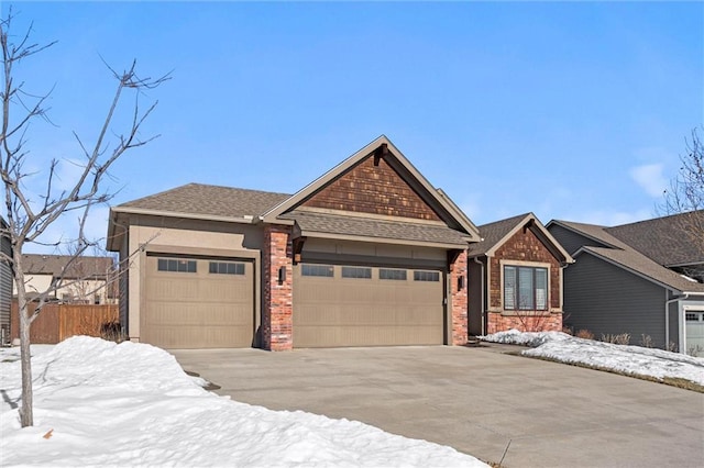 craftsman-style house with a garage