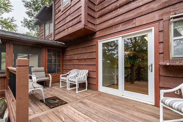 view of wooden terrace