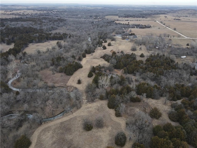 bird's eye view featuring a rural view