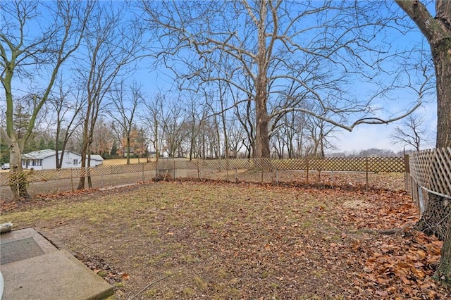 view of yard with a rural view