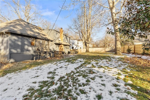 view of snowy yard