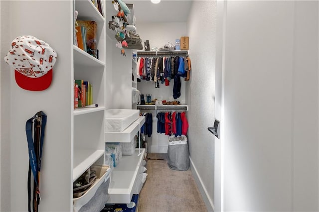 view of walk in closet