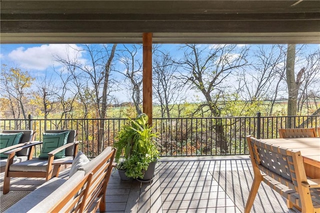 view of wooden terrace