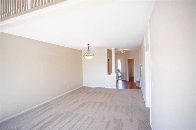 empty room featuring carpet flooring