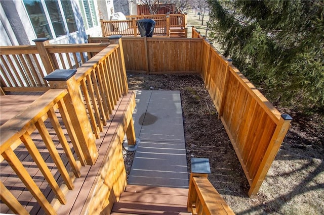 6323 W 145th St, Overland Park, KS 66223 - wooden deck with a fenced backyard