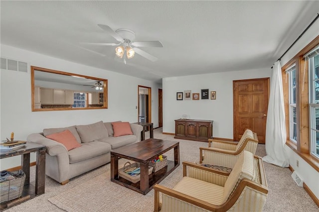 view of carpeted living room