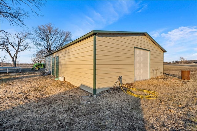 view of outdoor structure with a garage