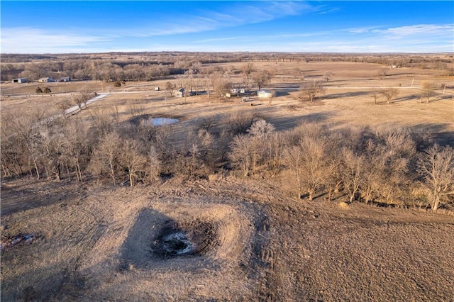 aerial view with a rural view