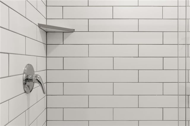 details with a package area and tiled shower