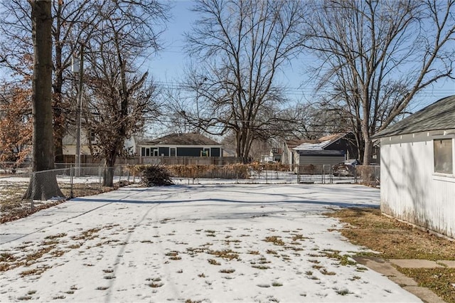 view of snowy yard