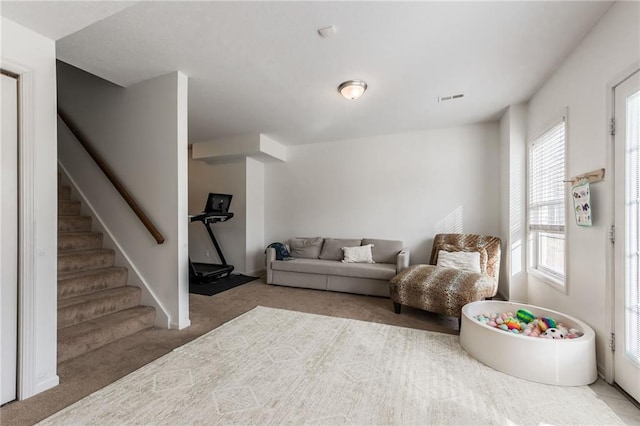 view of carpeted living room