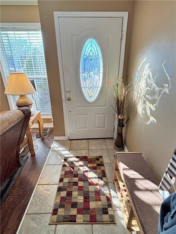 view of tiled entrance foyer