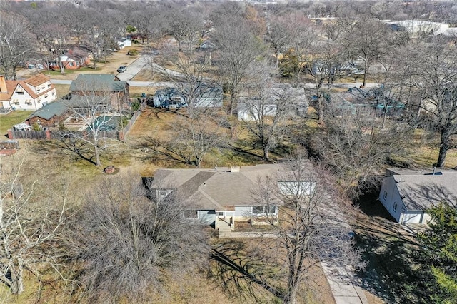 aerial view with a residential view