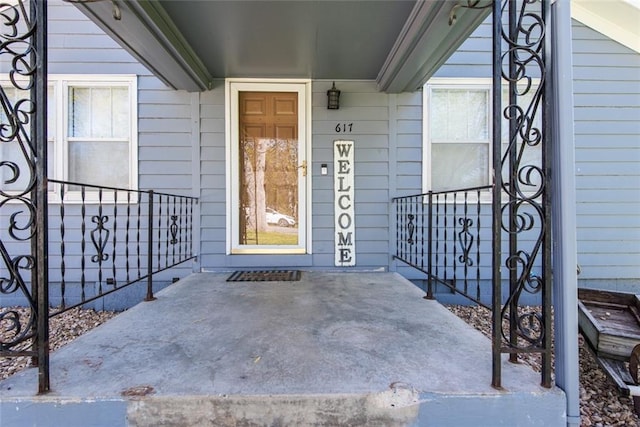 view of doorway to property