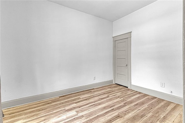 empty room featuring light hardwood / wood-style flooring