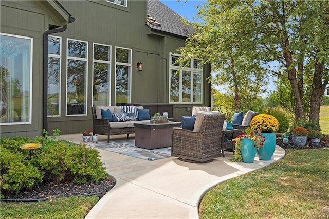 view of patio / terrace with an outdoor hangout area