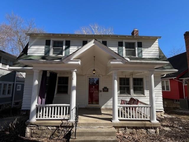 view of front of home with a porch