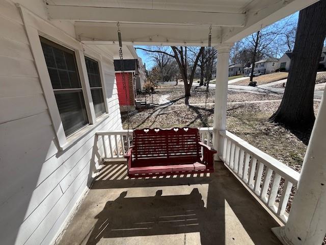 view of patio featuring covered porch