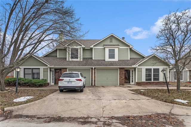 view of front facade with a garage