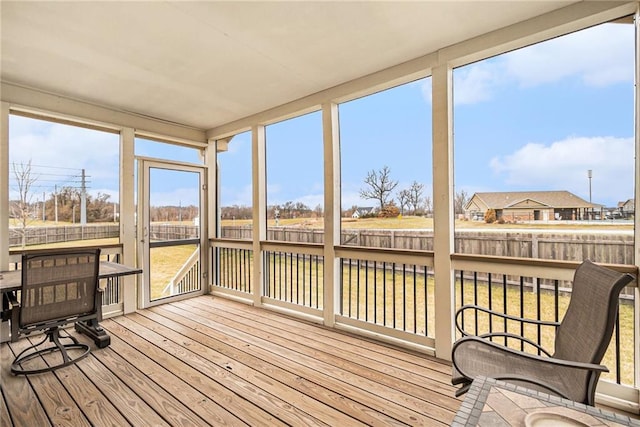 view of sunroom