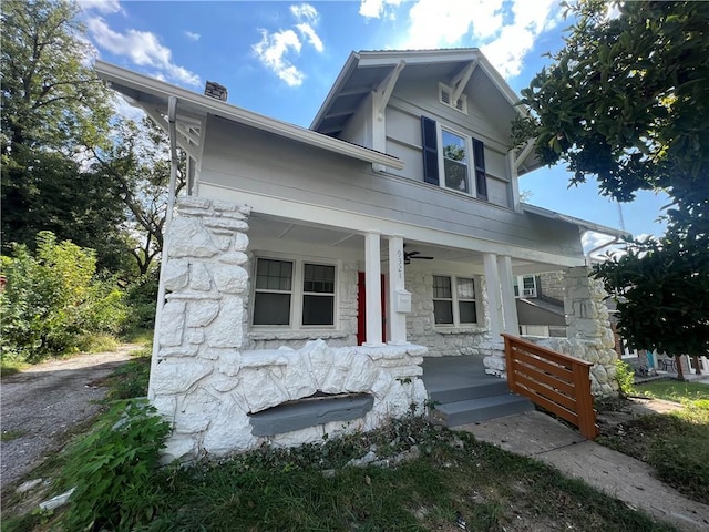 view of front of house with a porch